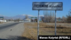 The village of Penzhim in Kazakhstan's Almaty region. 