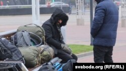 Мігранты ў Менску 5 лістапада 2021 г.