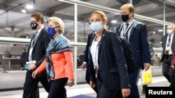 Ursula von der Leyen la Conferința Climaterică COP26 de la Glasgow, Scoția, 2 noiembrie 2021.