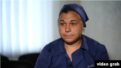 Стоп-кадр з інтерв’ю Анастасії редакції Крим.Реалії в жіночій колонії
