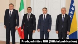 Italijanski ministar sa članovima Predsjedništva BiH