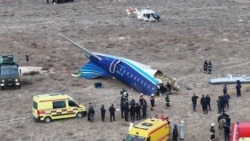 Обломки самолёта Azerbaijan Airlines, потерпевшего крушение под Актау. 25 декабря 2025 года