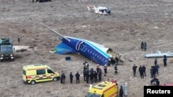 Обломки самолёта Azerbaijan Airlines, потерпевшего крушение под Актау. 25 декабря 2025 года