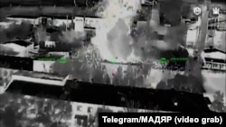 Кадри влучання по навчальному центру підготовки російських пілотів БПЛА у Хрустальному на ТОТ Луганщини