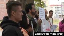 گروهی از مهاجران افغان در جرمنی 