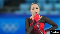 Российская фигуристка Камила Валиева на Олимпиаде в Пекине. 7 января 2022 года