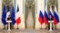 Ռուսաստանի և Ֆրանսիայի նախագահներ Վլադիմիր Պուտինի և Էմանյուել Մակրոնի համատեղ ասուլիսը Կրեմլում, Մոսկվա, 9-ը փետրվարի, 2022թ.