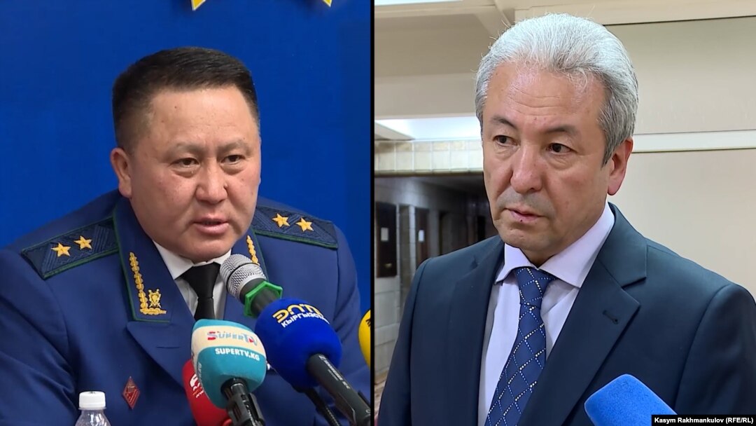 Башкы прокурор Курманкул Зулушев менен Жогорку Кеңештин депутаты Адахан Мадумаров 