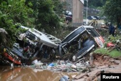Šteta nastala nakon kiše i poplava u Petropolisu, Brazil, 16. februar 2022.