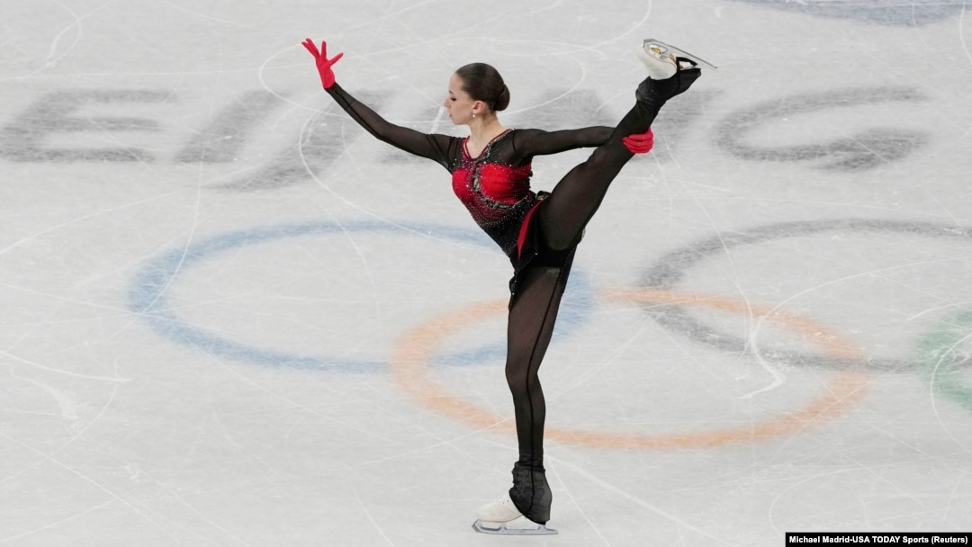 Камила Валиева на Олимпиаде в Пекине, февраль 2022 года