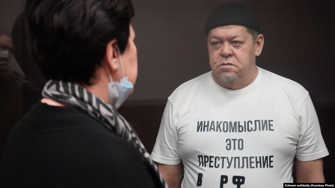 Зекирья Муратов во время оглашения приговора в российском Южном окружном военном суде. Ростов-на-Дону, 11 февраля 2022 года
