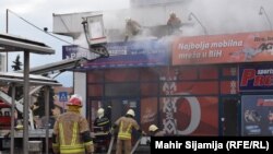 Vatrogasci gase požar na autobuskoj stanici u Sarajevu