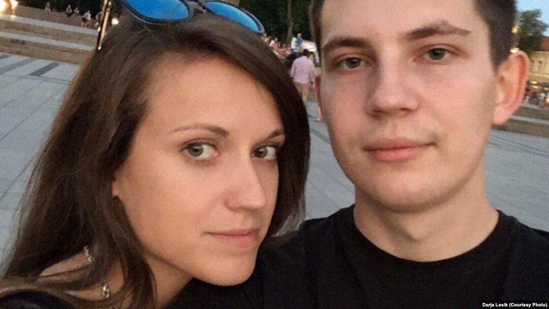 Ihar and Darya Losik in an undated photo