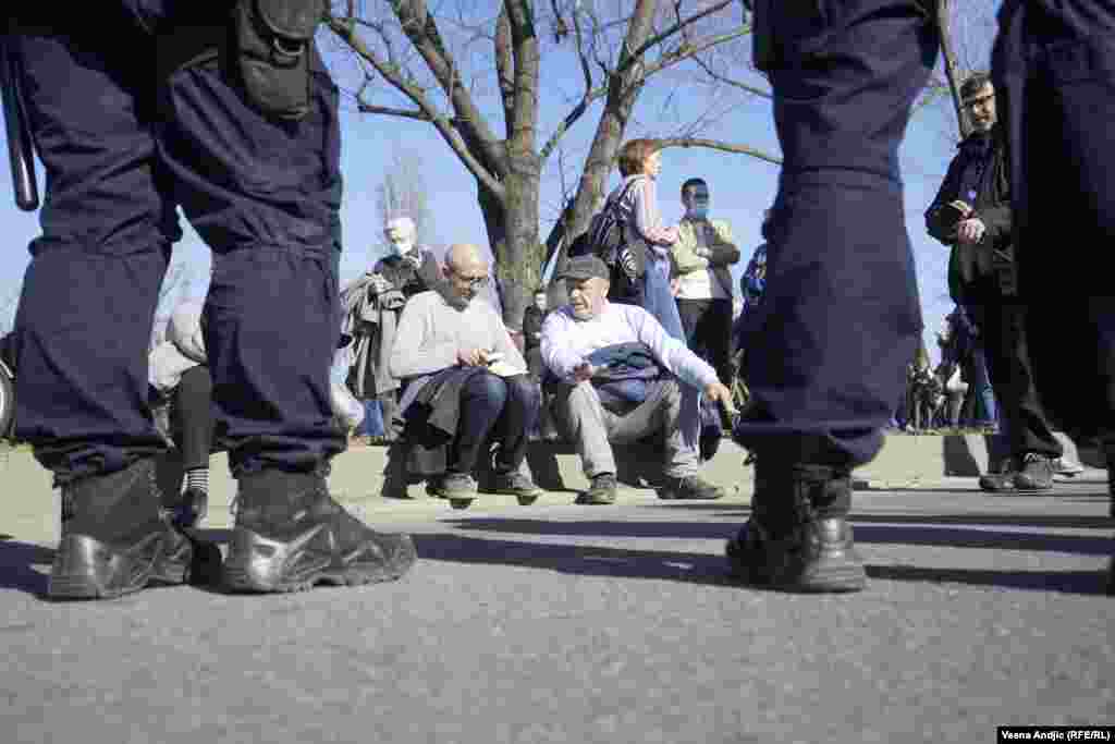 Protest je trajao uz prisustvo policije oko dva&nbsp;sata.