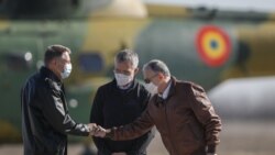 Klaus Iohannis, Jens Stoltenberg și Mircea Geoana au ajuns la Baza Militară de la Mihail Kogălniceanu.