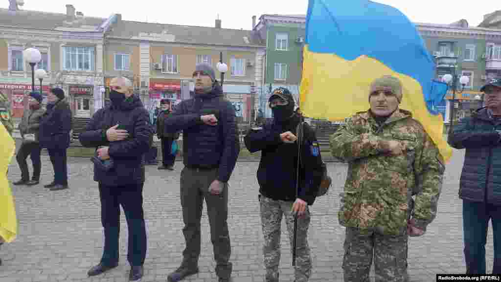 Бердянці співали гімн України