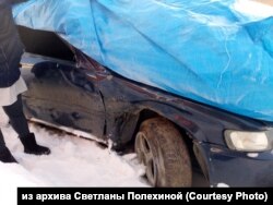 Машина Сергея Полехина после ДТП
