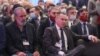 Андрей Слабаков (вляво) и Ангел Джамбазки по време на извънредния конгрес на ВМРО в София, 12 февруари 2022 г.