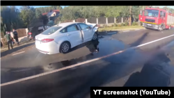 Accidentul ministrului Bode surprins de camera unui motociclist