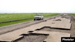 Armenia -- A rural road under repair.