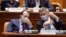 USR-PLUS caută argumente pentru a explica de ce rămân în Guvern cu premierul Cîțu. Imagine din Parlament cu premierul Cîțu și vicepremierul Barna. 