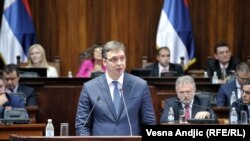 Aleksandar Vučić za govornicom Parlamenta 09.08.2016.