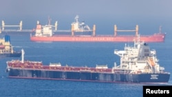 A cargo ship carrying grain in the Black Sea near Istanbul. (file photo)