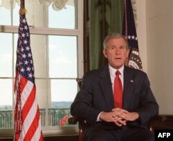 Președintele George W. Bush a anunțat în 7 octombrie 2001 că forțele SUA au început bombardarea Afganistanului