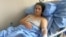 Armenia - Ani Avetisian, a resident of the village of Shaki, speaks to RFE/RL at a hospital in Yerevan, October 12, 2026. 