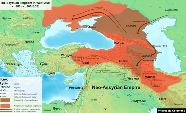 İskitlerin Batı Asya'daki yayılımı