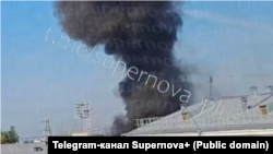 Фото пожежі в Кірові з телеграм-каналу Supernova+, 24 липня 2026 року