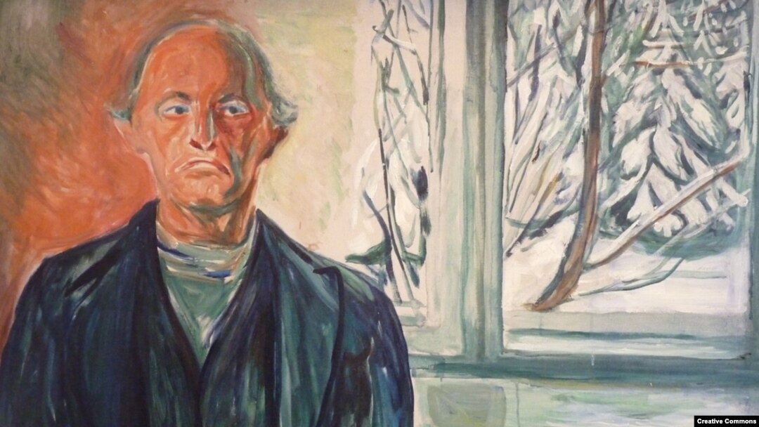Эдвард Мунк, автопортрет в 77 лет