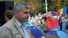 Alexandru Slusari la un protest al Platformei DA la Chișinău