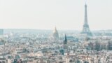 Turnul Eiffel, vedere dinspre Catedrala Notre Dame 