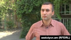 Հարություն Աղլամազյանը զրուցում է «Ազատության» թղթակցի հետ: 15-ը օգոստոսի, 2016 թ․