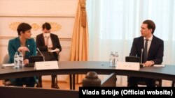 Ana Brnabić i Sebastian Kurz na sastanku u Beču