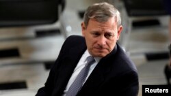 Chief Justice of the Supreme Court John Roberts attends a memorial at the Capitol Building in Washington, D.C., last month.