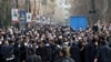 Iranian students protest against Khamenei and the revolutionary Guard at the Tehran University in Tehran, January 14, 2020