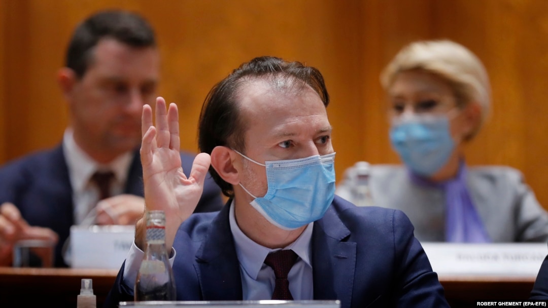 Premierul Florin Cîțu în Parlament, decembrie 2020