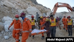 PHOTO GALLERY: Rescue Effort Under Way After Deadly Rockslide In Pakistani Marble Mine