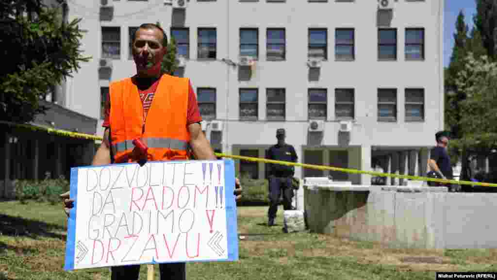 BiH - Protesti radnika u Sarajevu, 17. juli 2012.