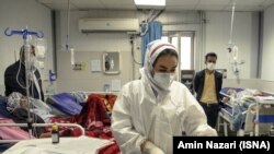 بخش بستری مبتلایان کرونا در بیمارستانی در اهواز، خوزستان