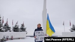 Ранее активистка Светлана Марина выходила на антивоенный одиночный пикет