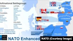 Склад і камандаваньне вайсковых груп NATO на ўсходнім флянгу альянсу