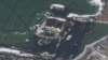 A satellite image shows Russian forces deployed in the western outskirts of Belgorod on February 24.