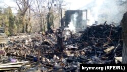 Последствия пожара в поселке ГРЭС под Севастополем, 19 февраля 2022