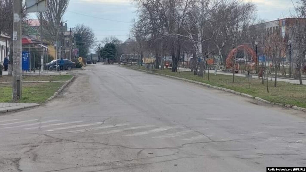 Российская пехота в Геническе, Украина, 24 февраля 2022 года