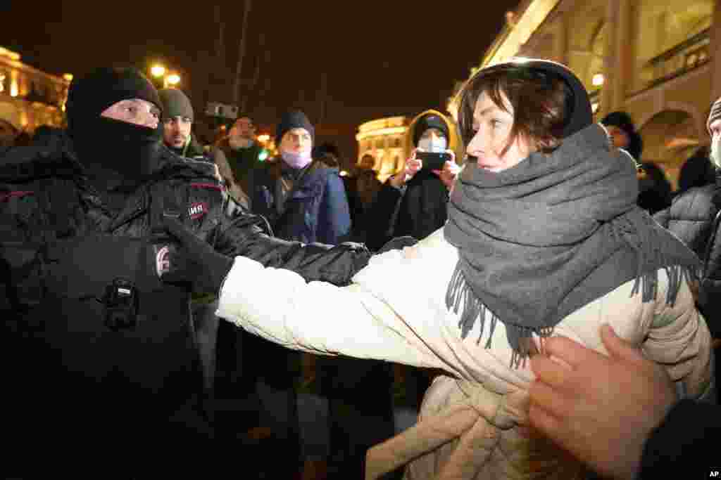 Russia Ukraine Tensions St. Petersburg Protest