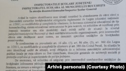 În circulara transmisă Inspectoratelor Școlare, Ministerul Educației a citat inclusiv articole din Codul Penal. Unele inspectorate au prelucrat însă limbajul înainte de a-l transmite școlilor.