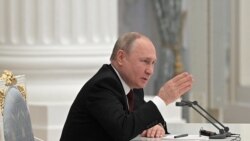 Vladimir Putin na sastanku Vijeća sigurnosti u Moskvi, 21. februar 2022.